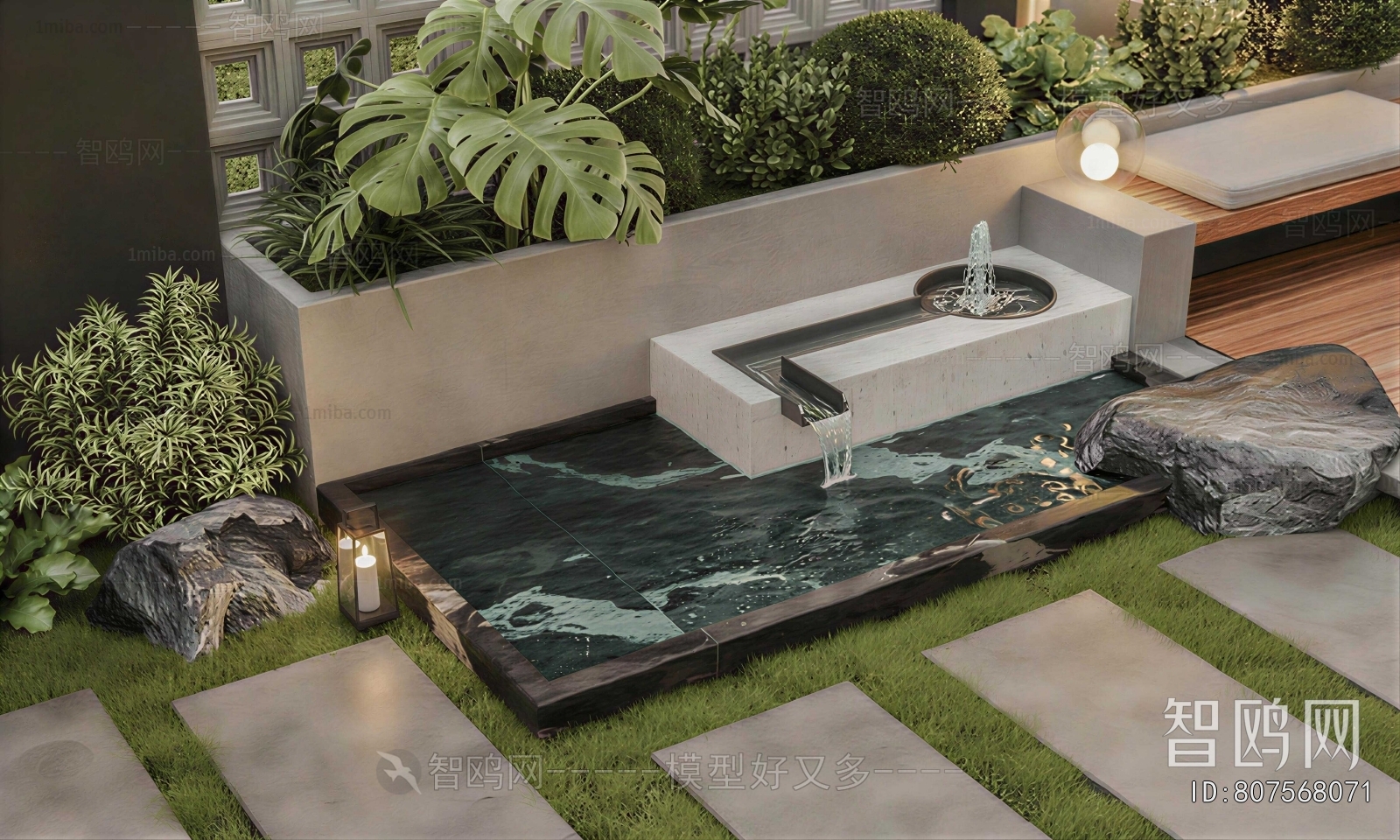 Modern Rockery Waterscape