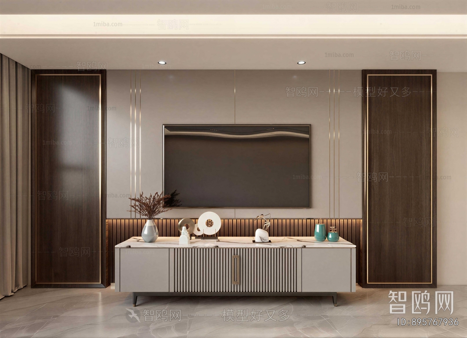 New Chinese Style TV Cabinet
