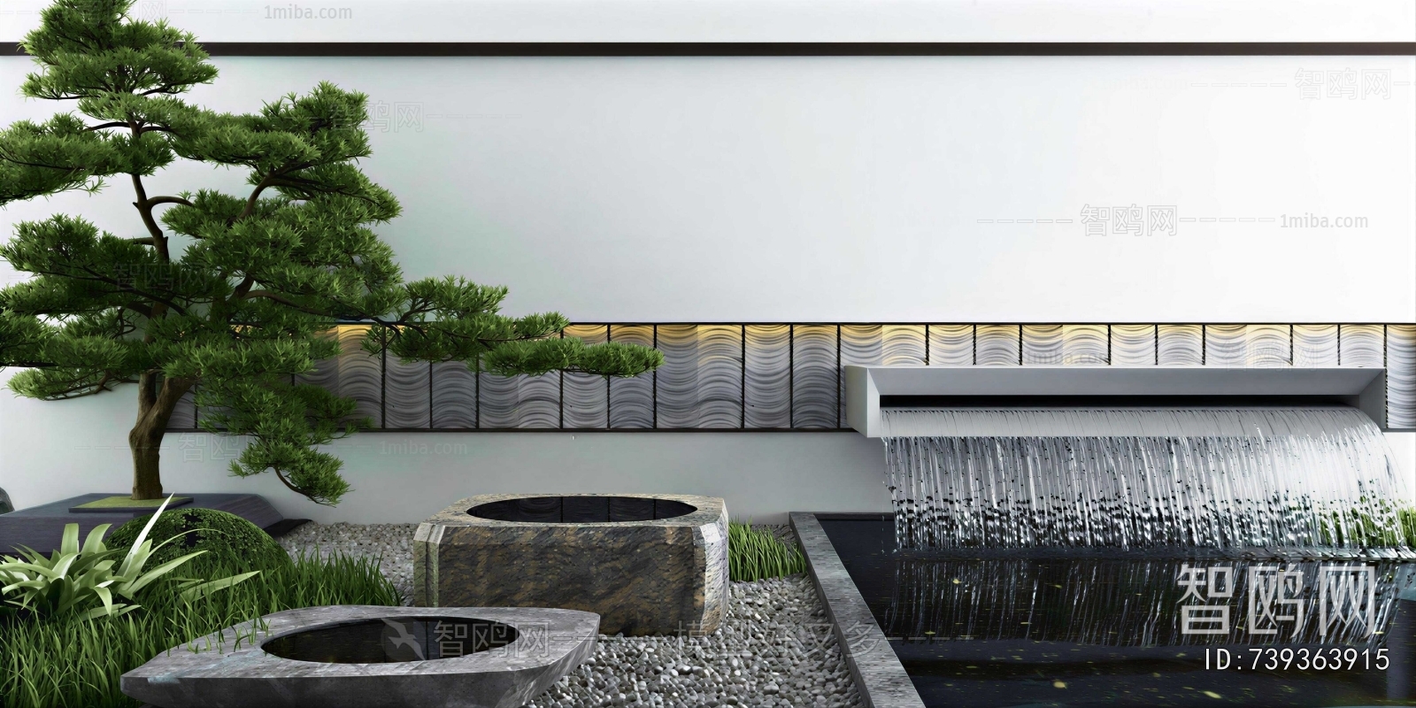 New Chinese Style Rockery Waterscape