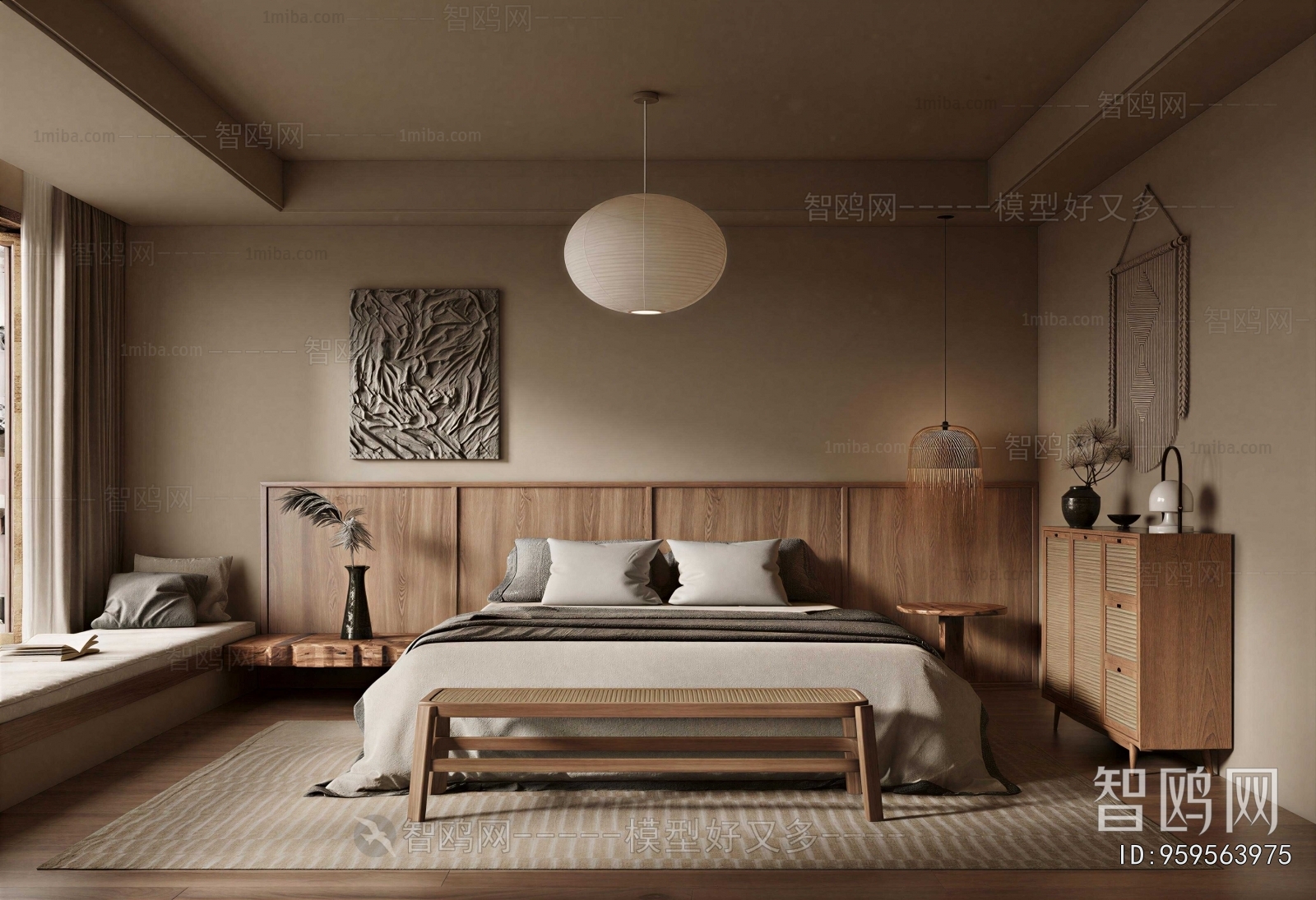 Wabi-sabi Style Bedroom