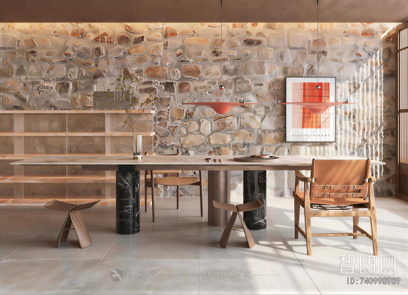 Wabi-sabi Style Dining Room