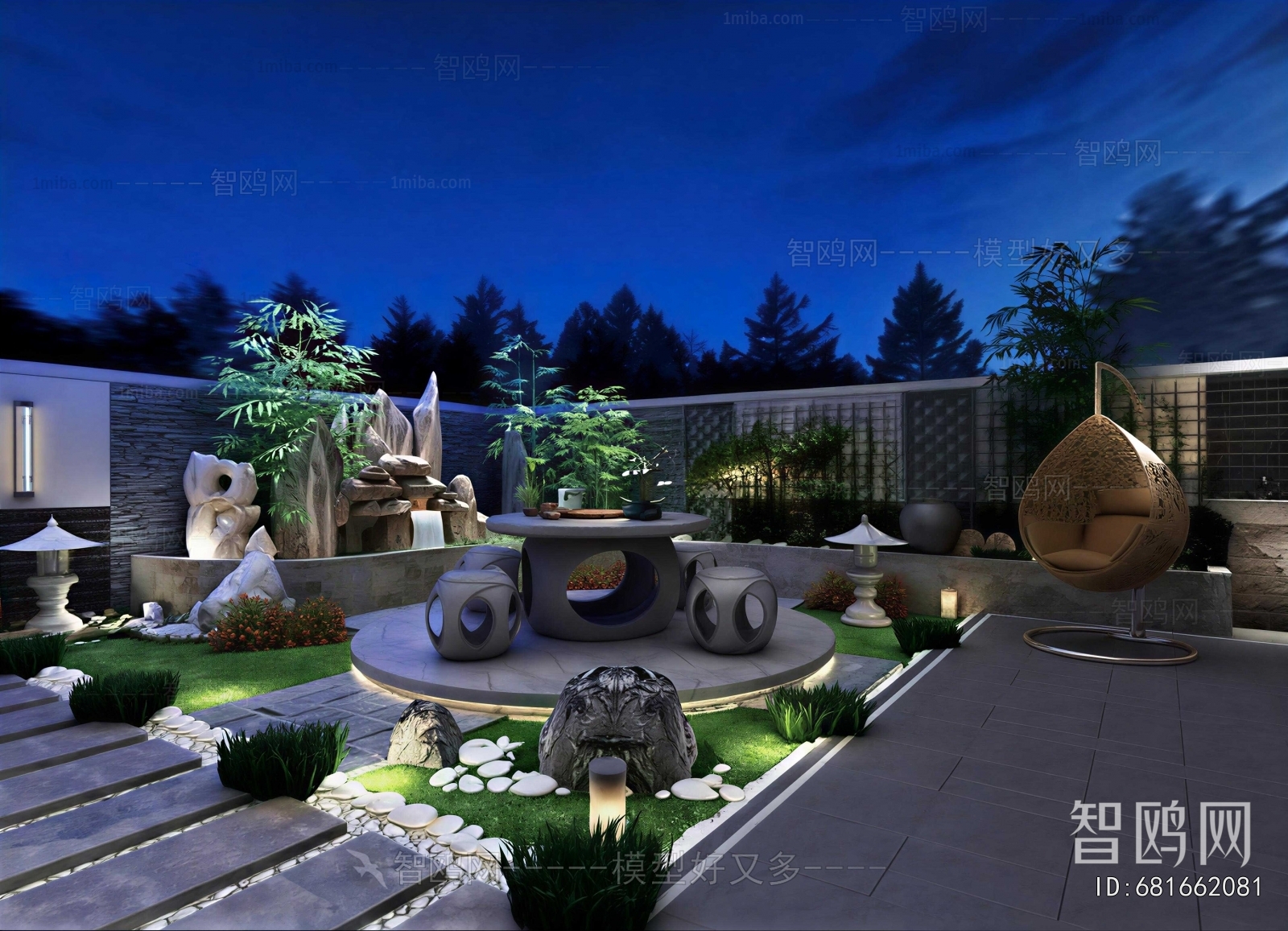 New Chinese Style Courtyard/landscape