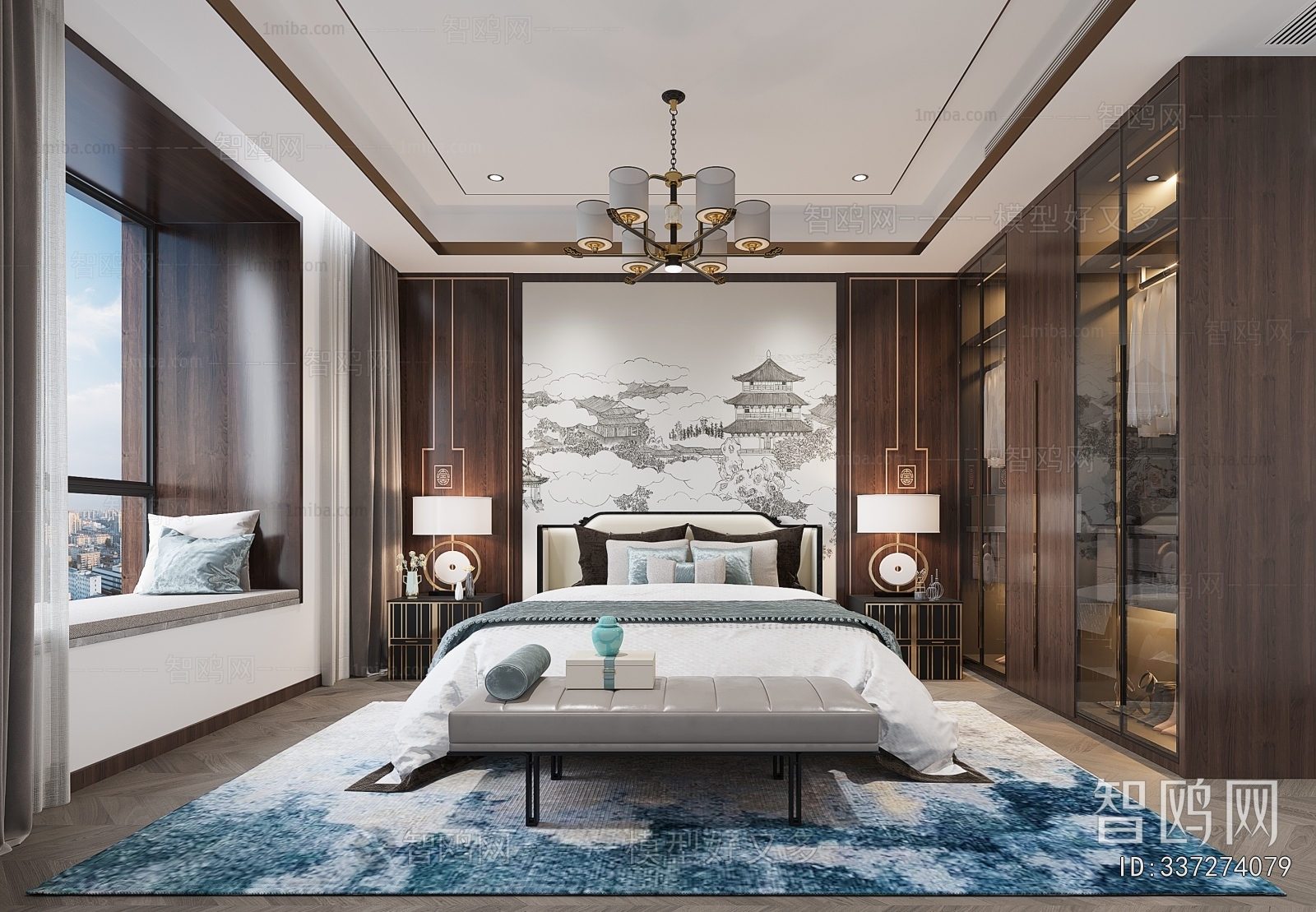 New Chinese Style Bedroom