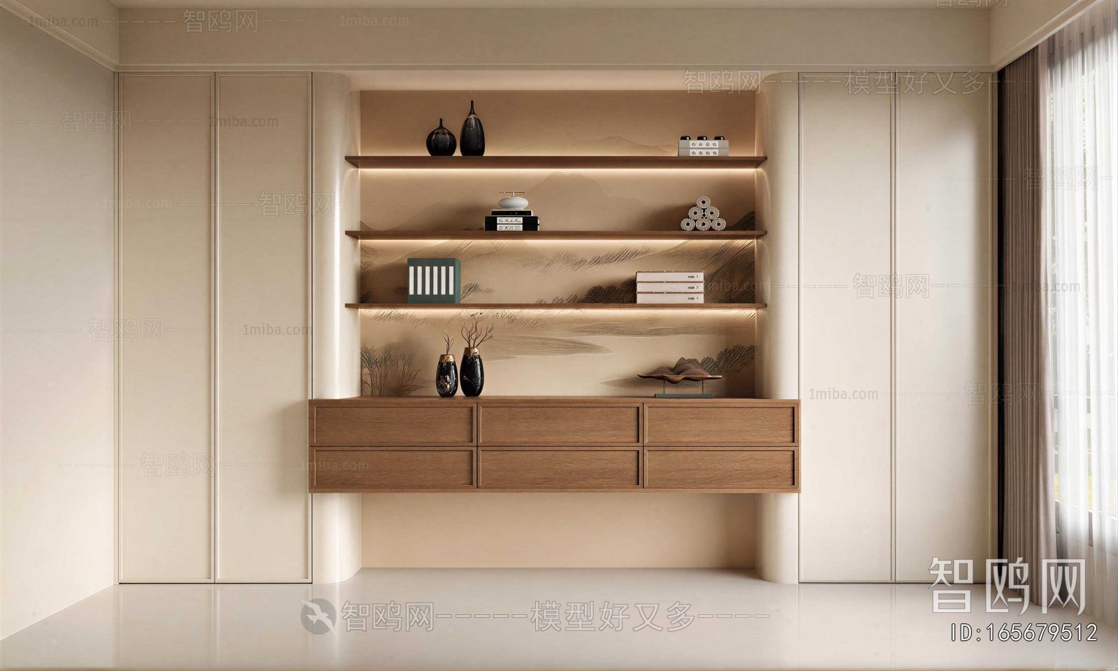 New Chinese Style Bookcase