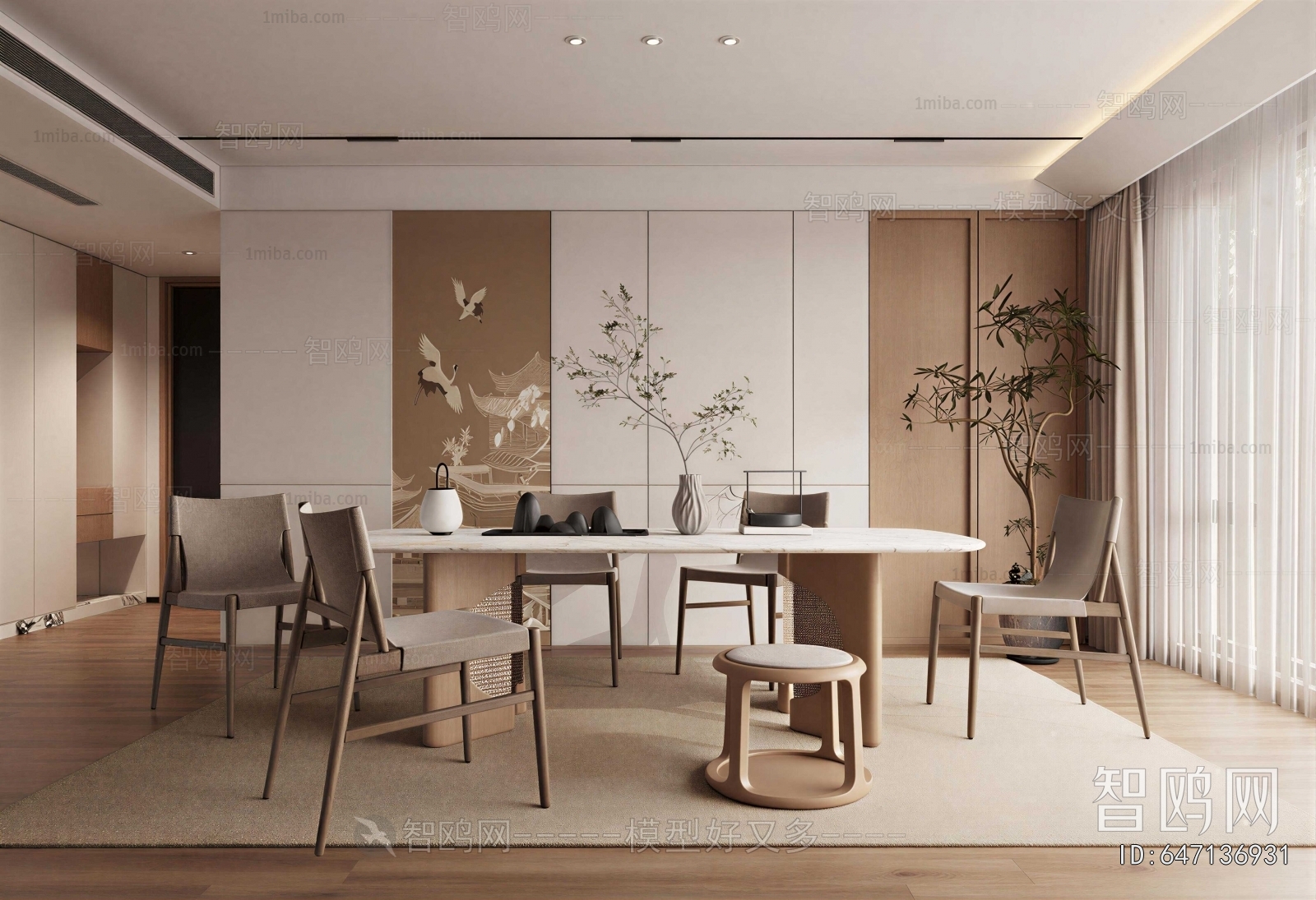 New Chinese Style Dining Room