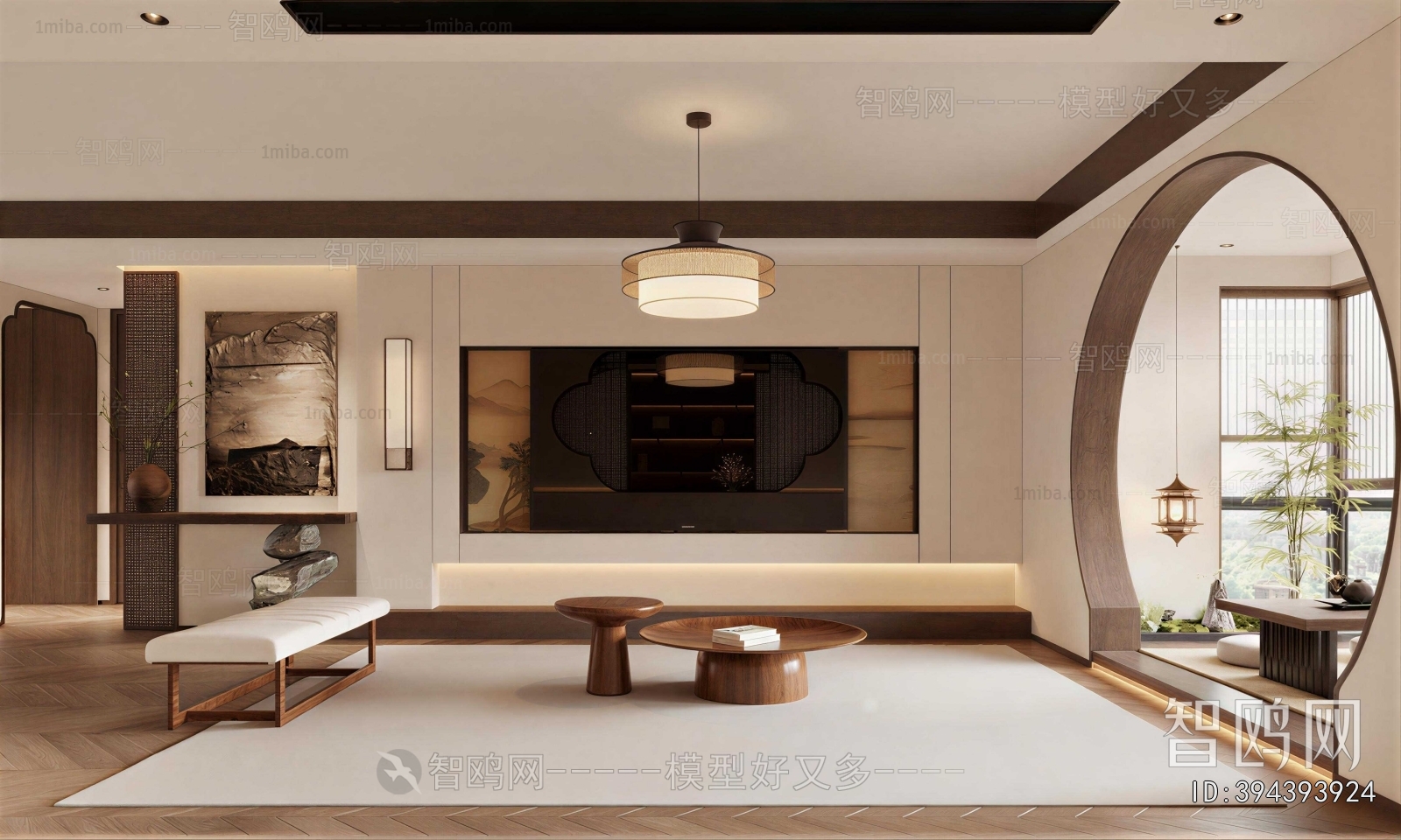 New Chinese Style A Living Room