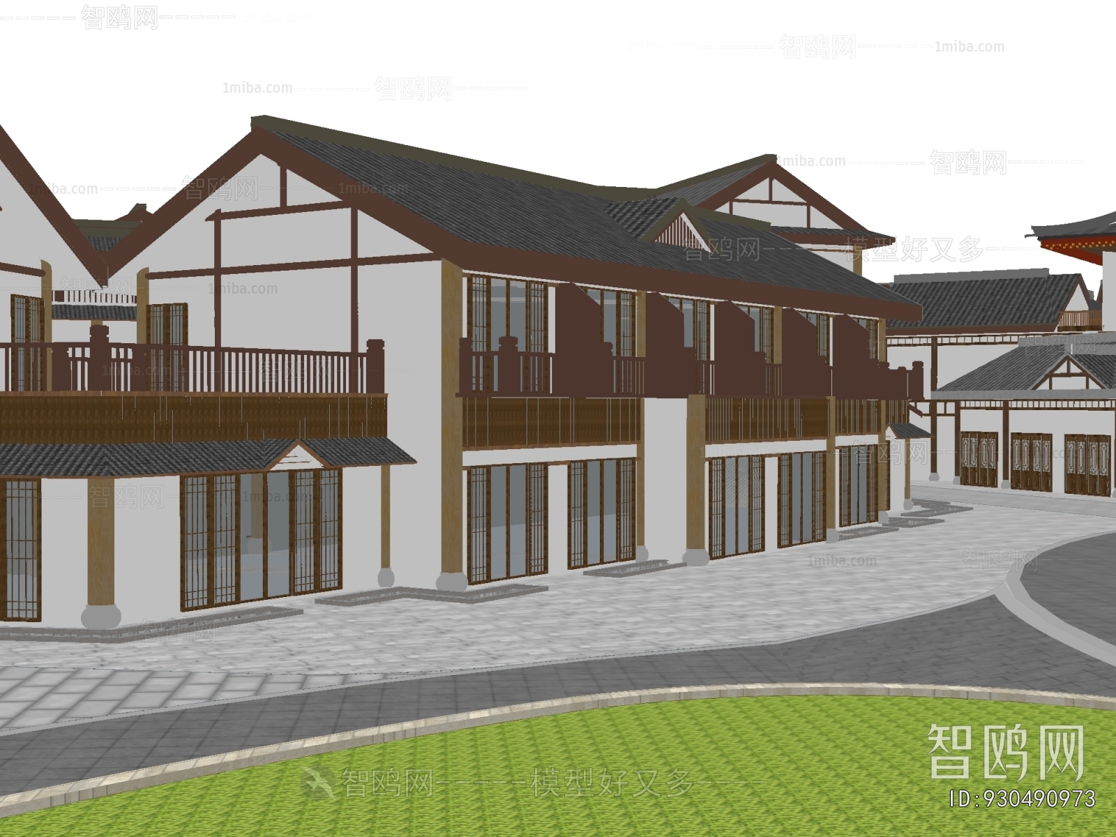 New Chinese Style Appearance Of Commercial Building