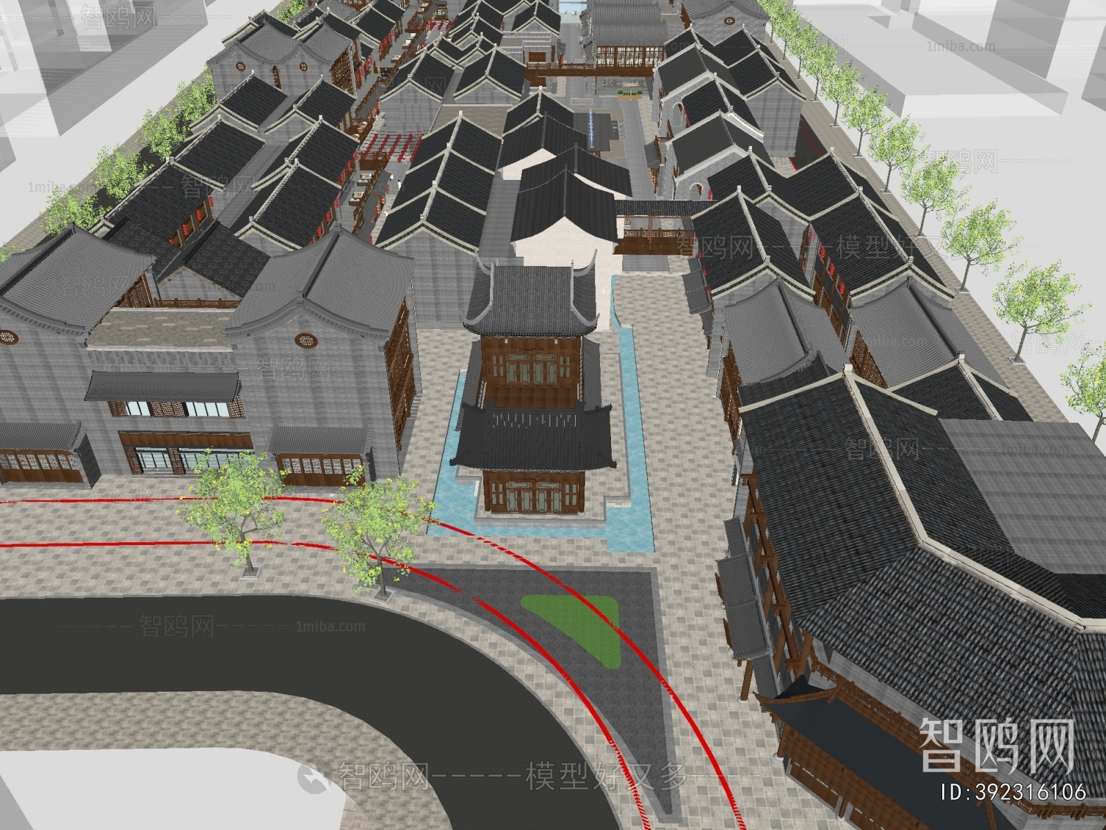 New Chinese Style Commercial Street