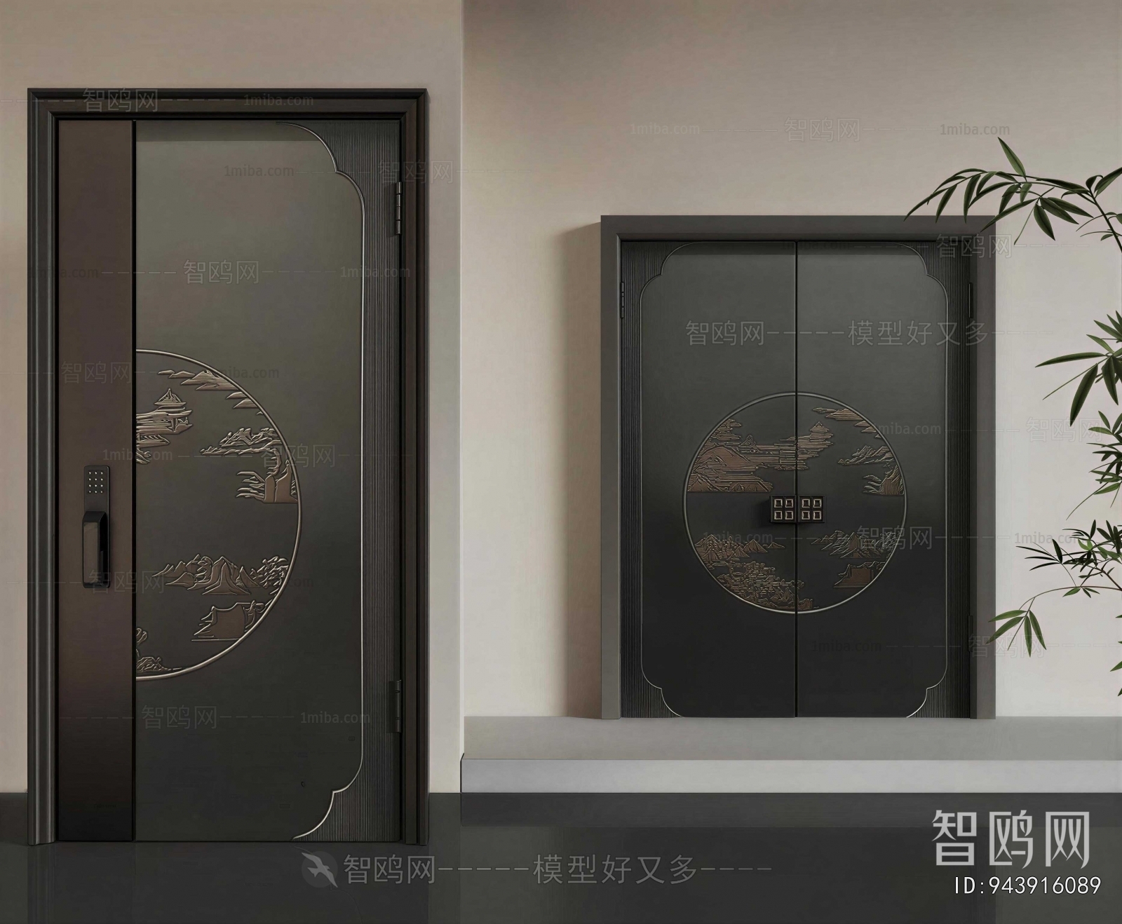 New Chinese Style Entrance Door