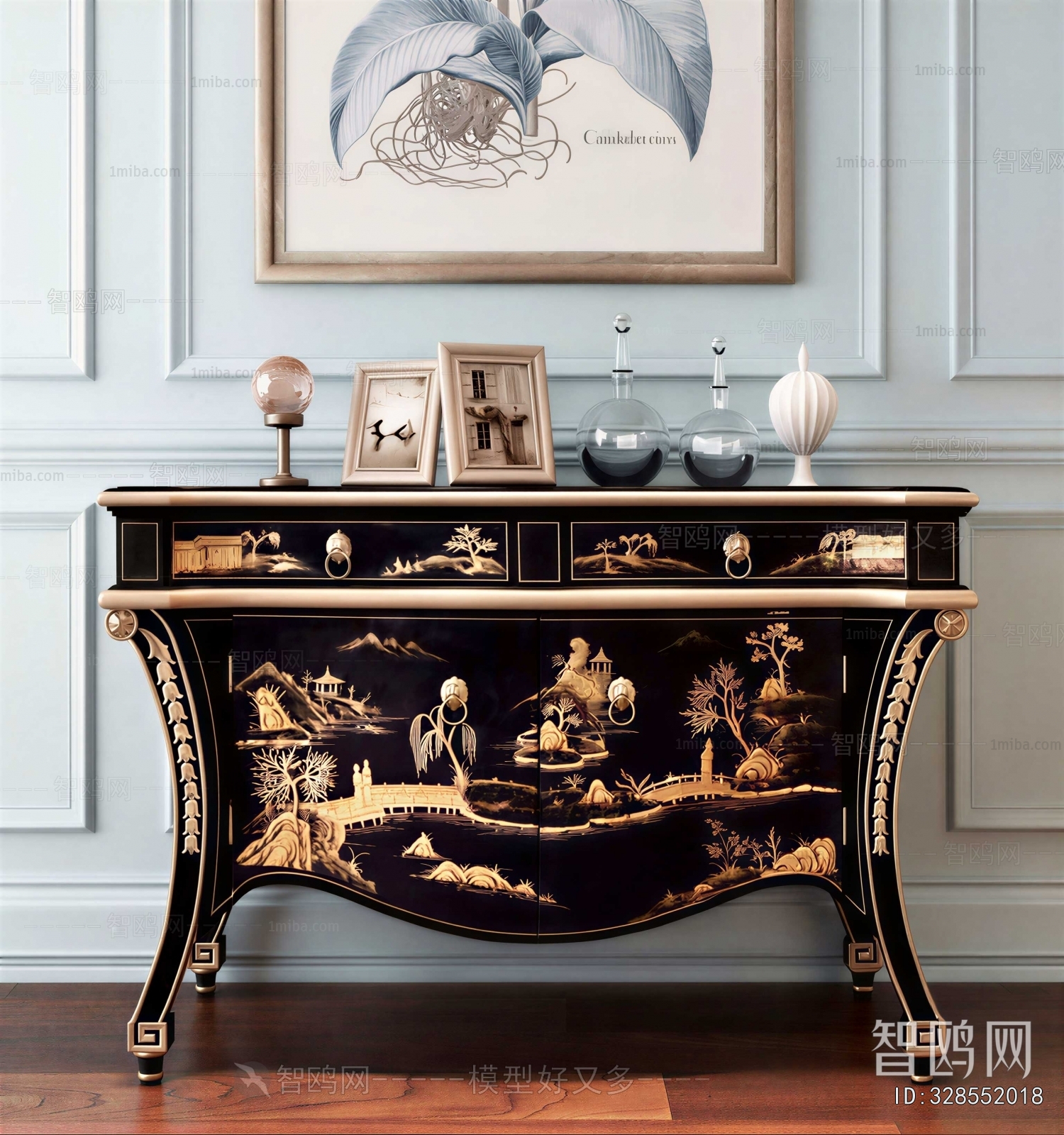 New Chinese Style Side Cabinet