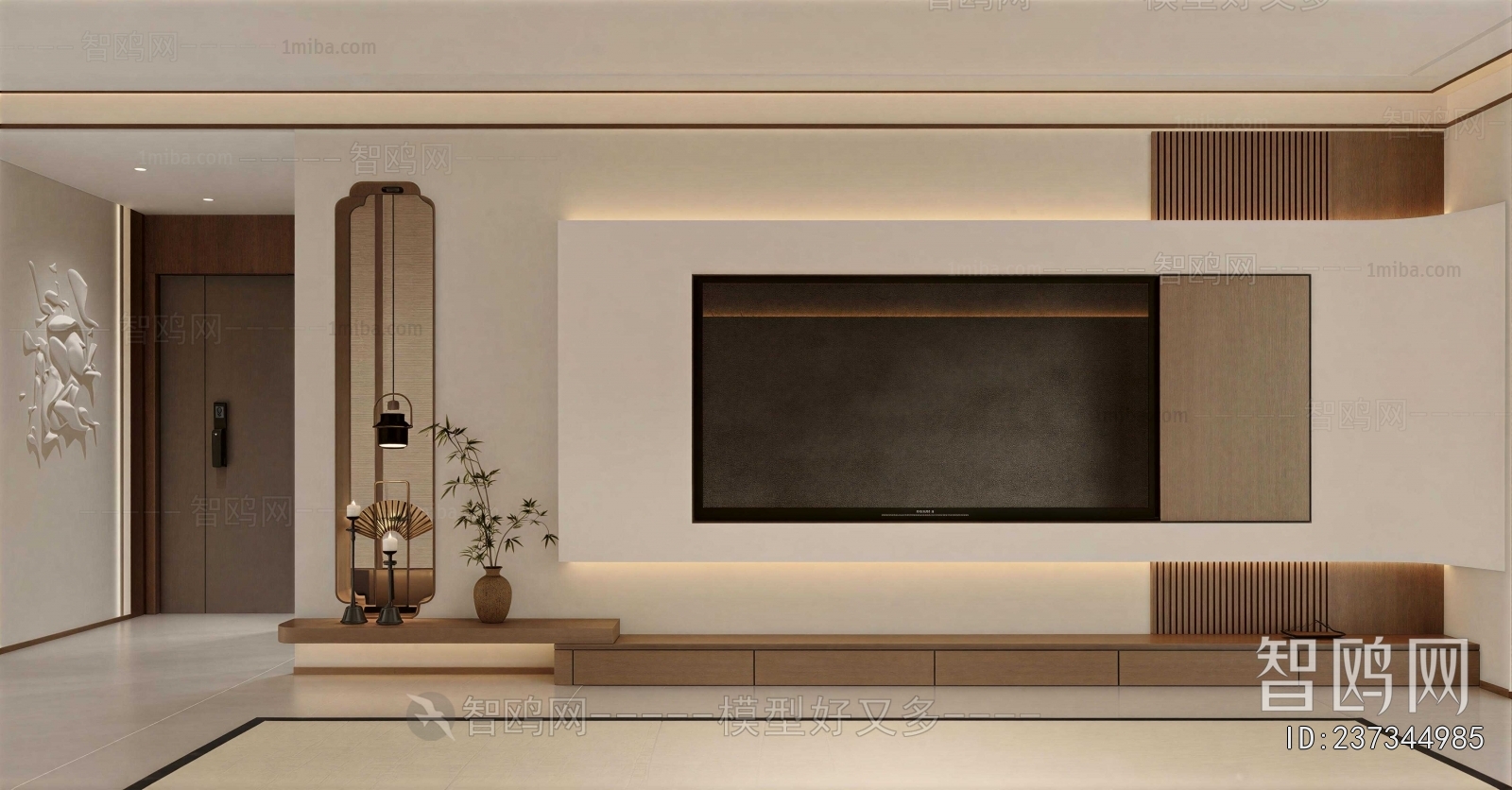 New Chinese Style TV Wall