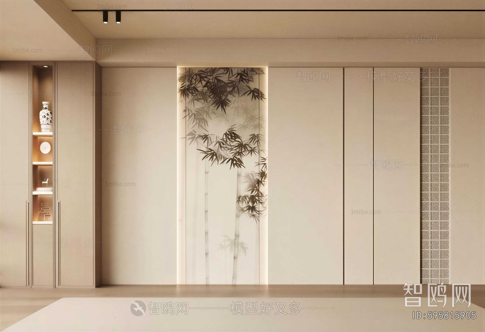 New Chinese Style TV Wall