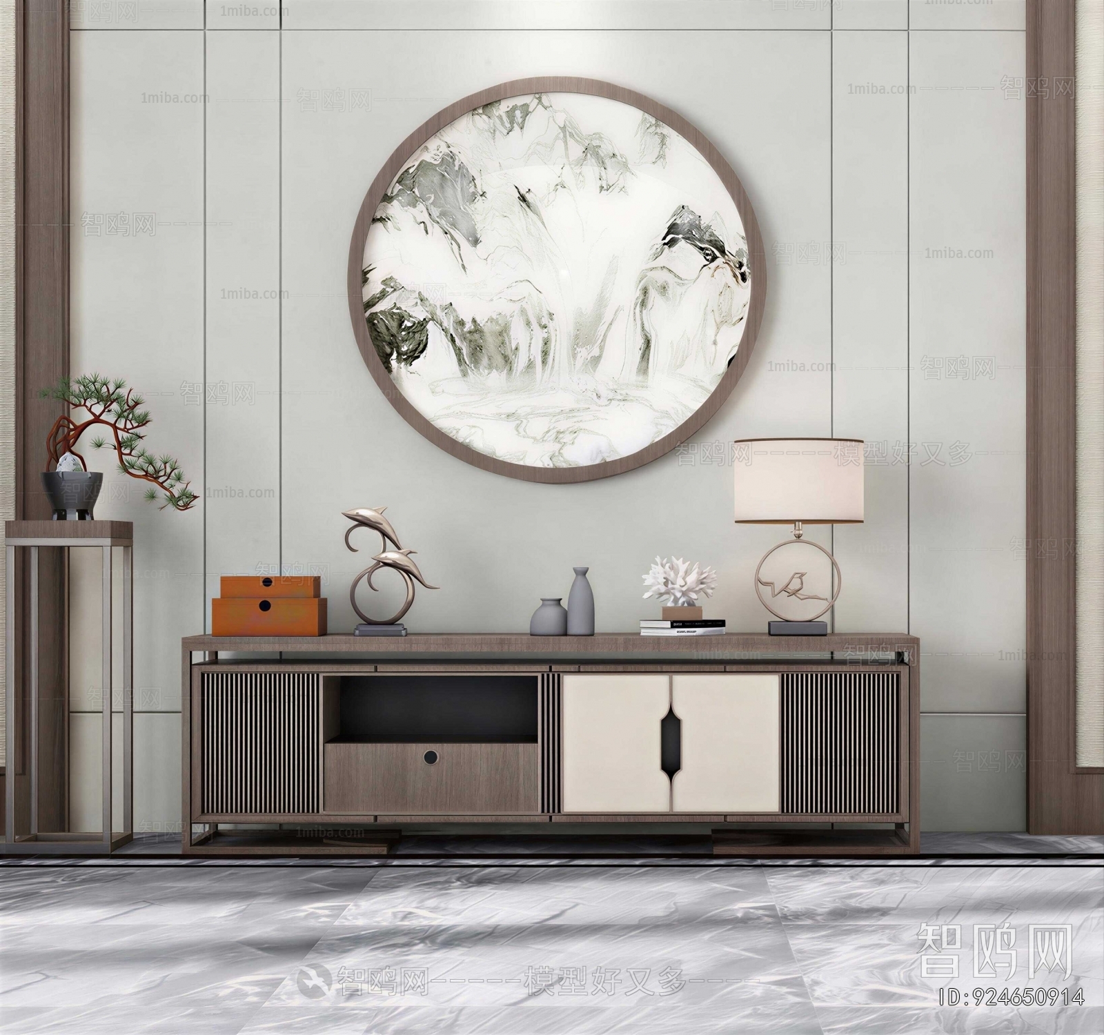 New Chinese Style TV Cabinet
