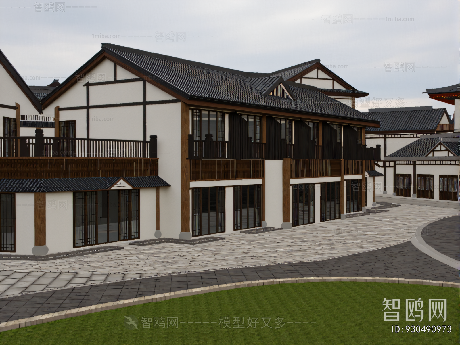 New Chinese Style Appearance Of Commercial Building