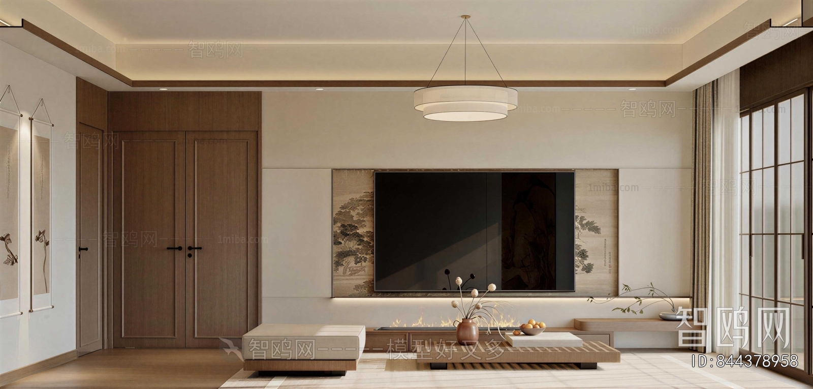 New Chinese Style A Living Room