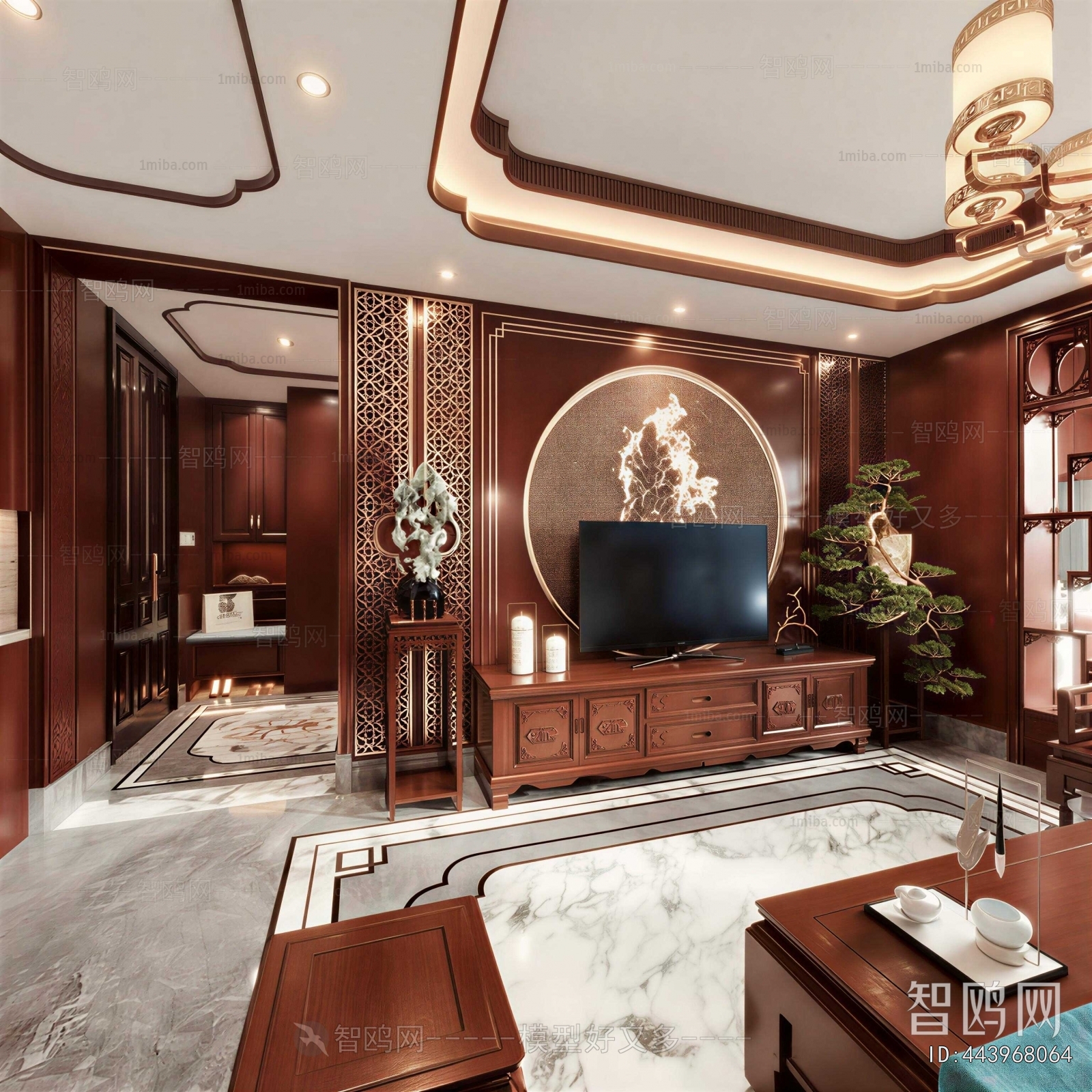 New Chinese Style A Living Room