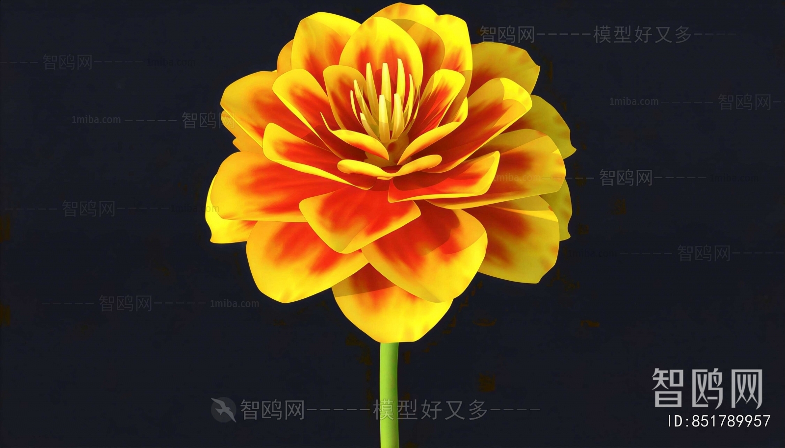 Modern Flowers And Grass