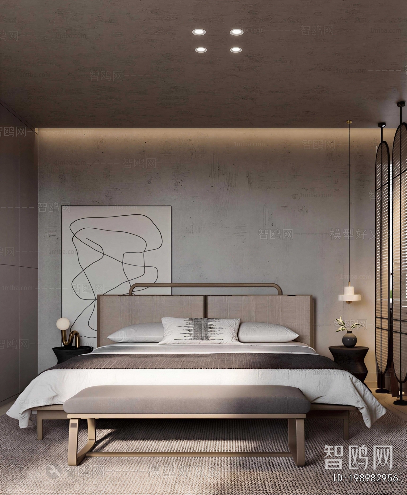 Wabi-sabi Style Bedroom