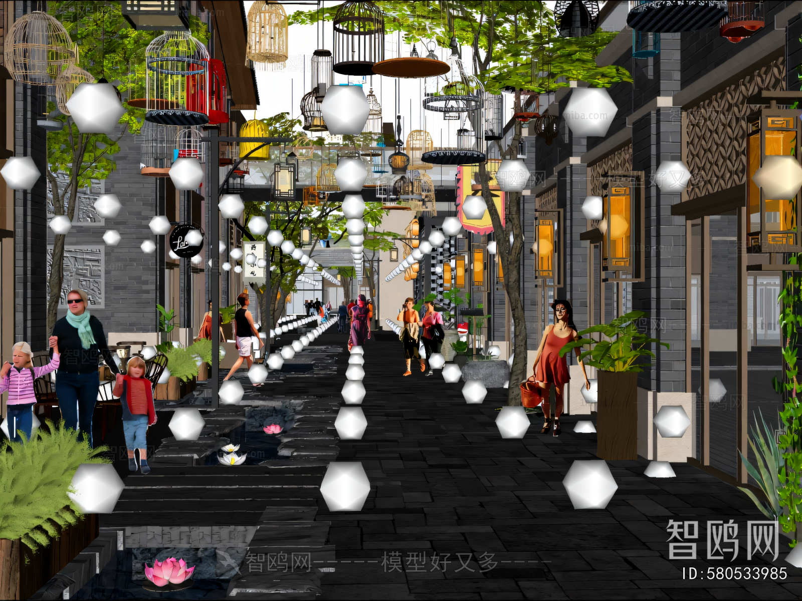 New Chinese Style Commercial Street