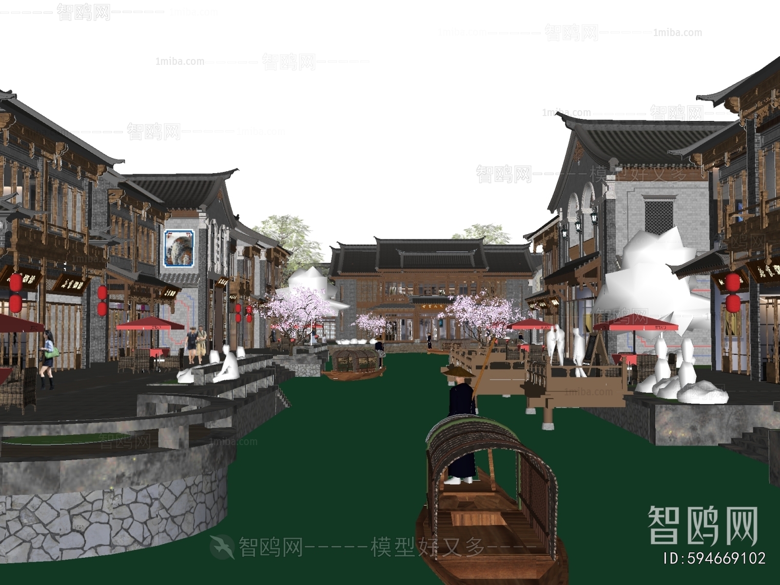 New Chinese Style Commercial Street