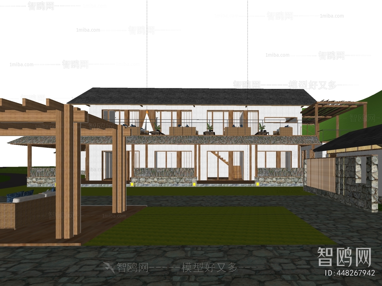 New Chinese Style Appearance Of Commercial Building