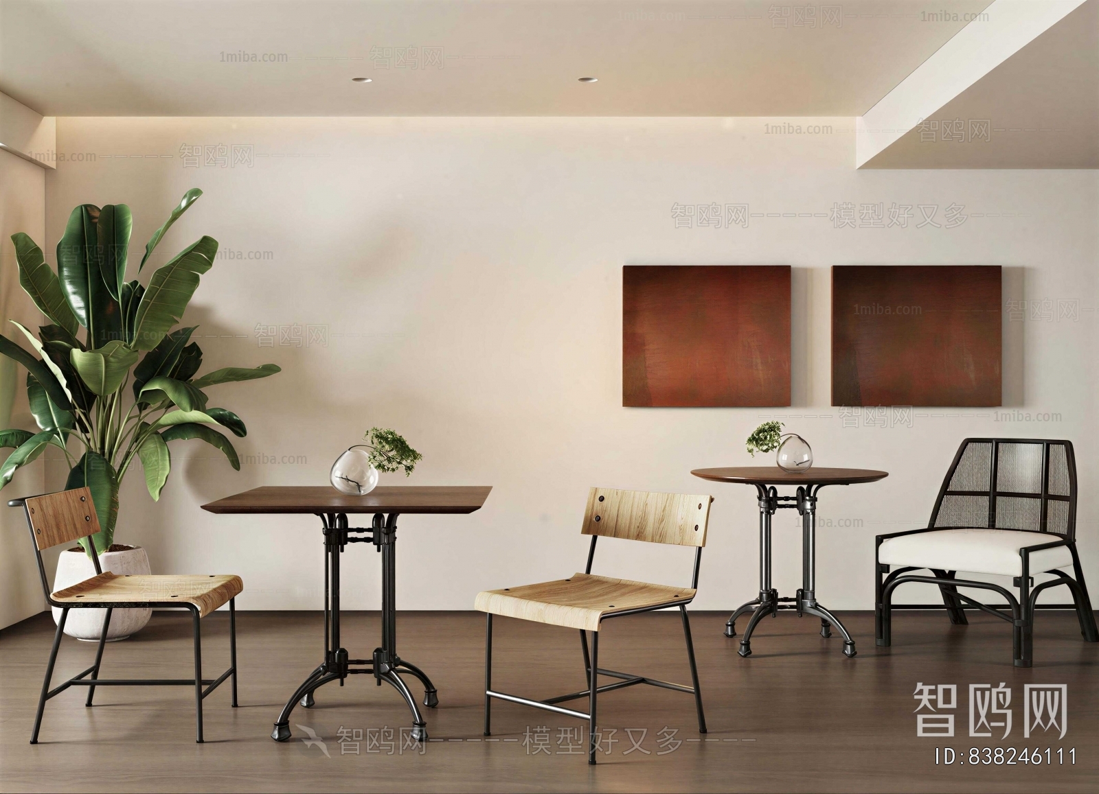 Industrial Style Leisure Table And Chair