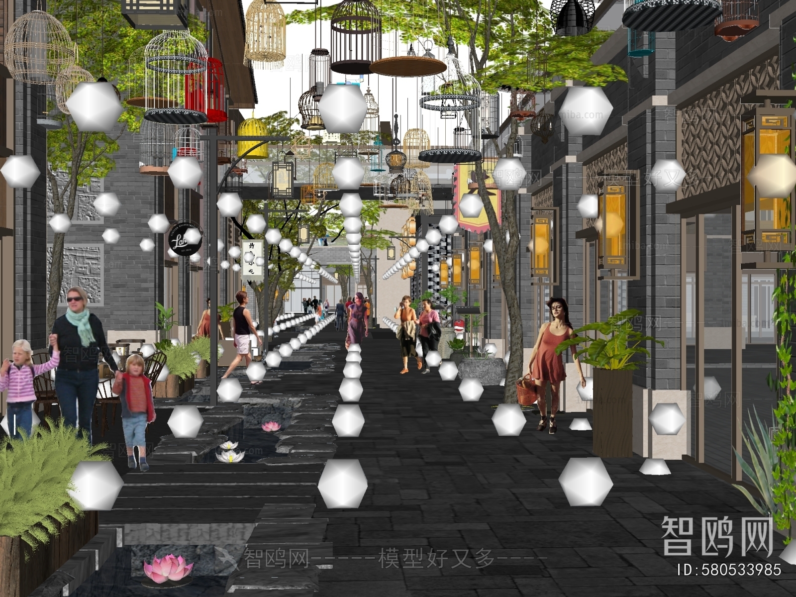 New Chinese Style Commercial Street