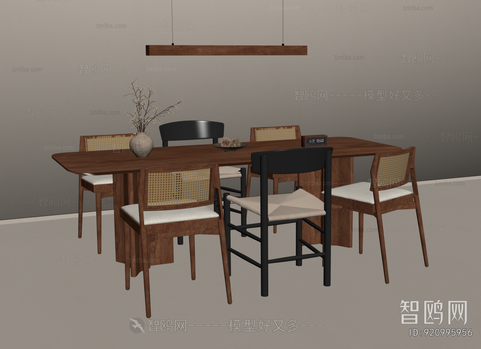 Wabi-sabi Style Dining Table And Chairs