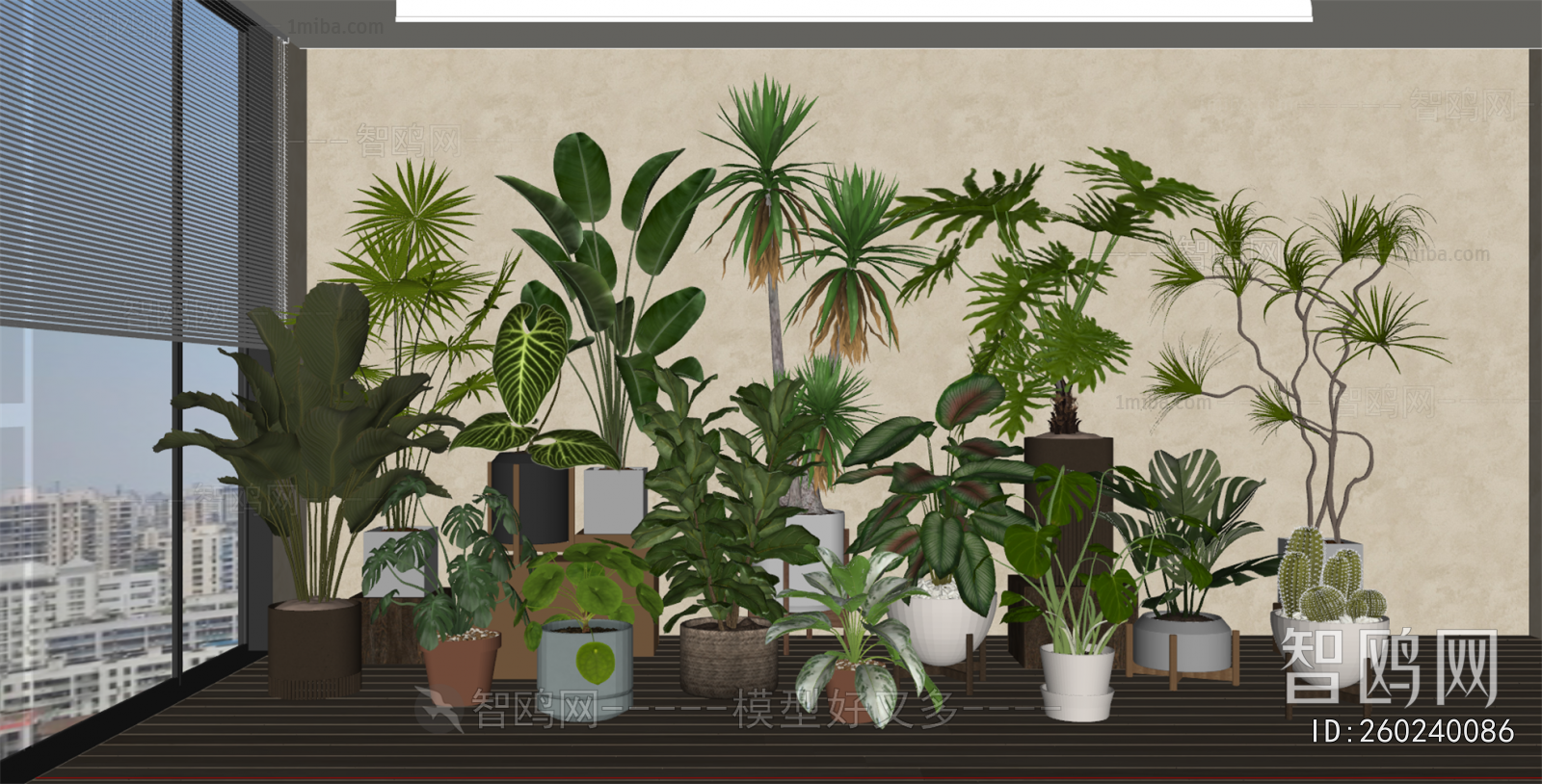 Modern Ground Green Plant Potted Plants
