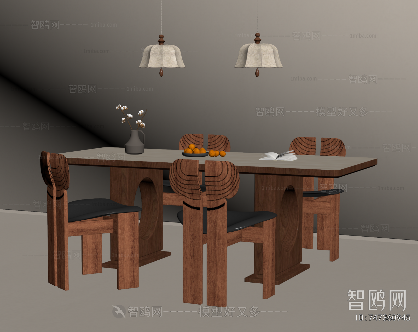 Wabi-sabi Style Dining Table And Chairs