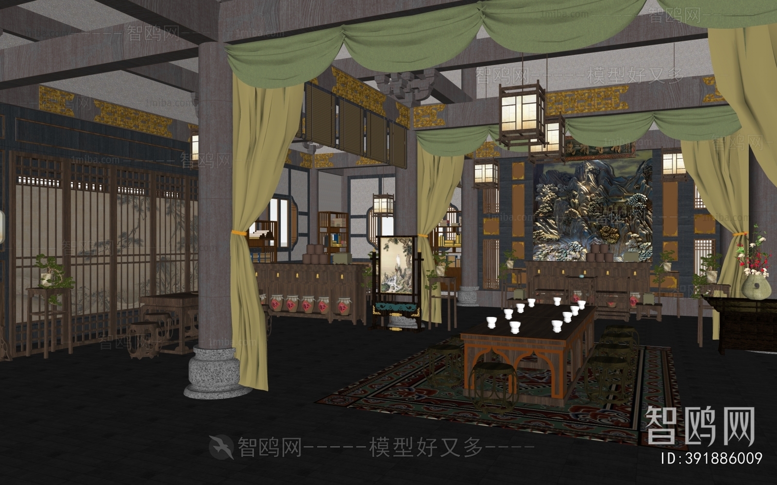 New Chinese Style Teahouse Tea House
