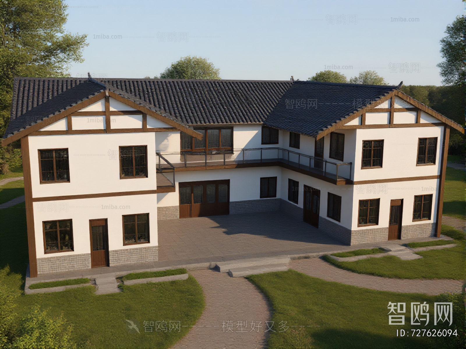 New Chinese Style Appearance Of Commercial Building