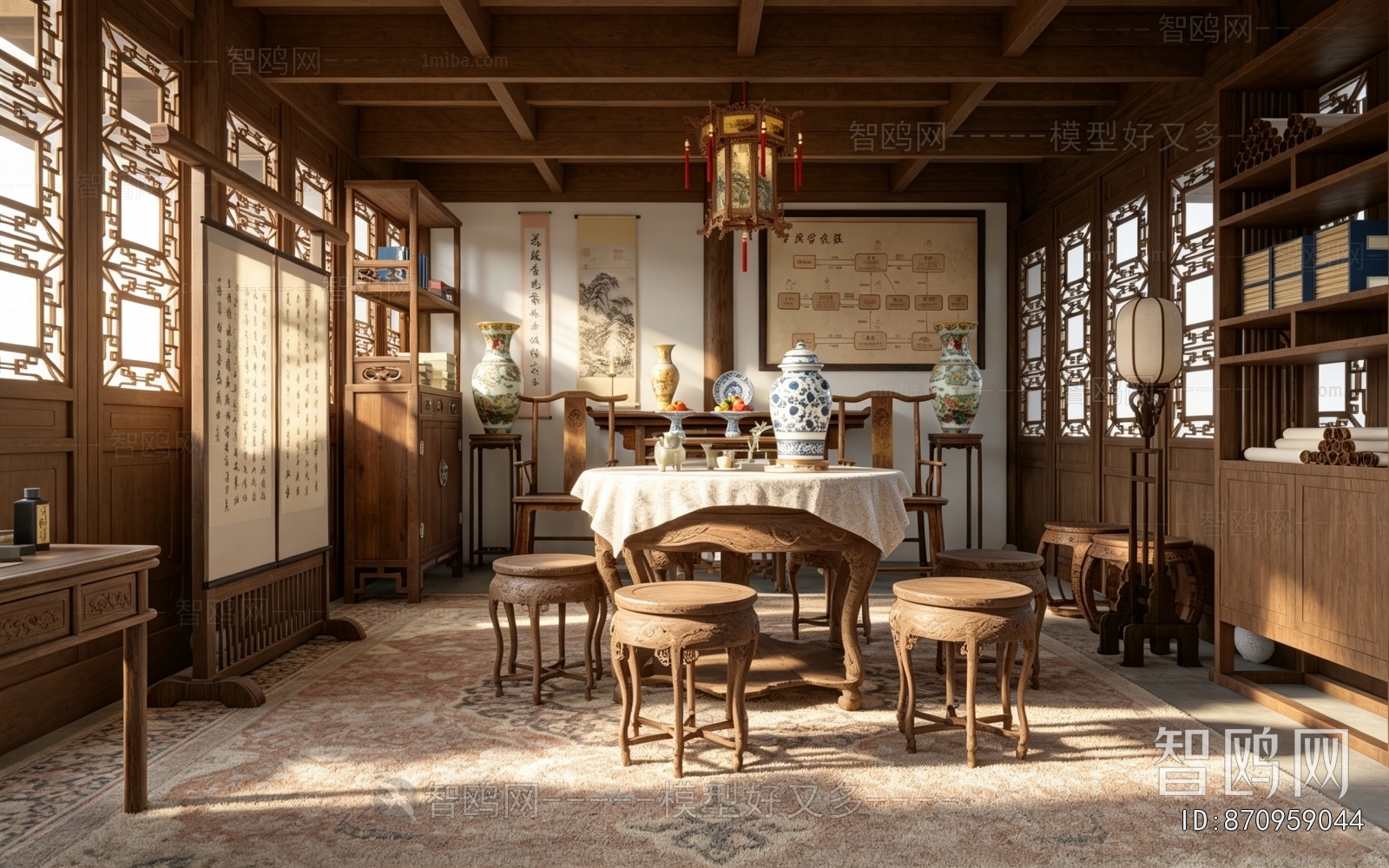 New Chinese Style Dining Room