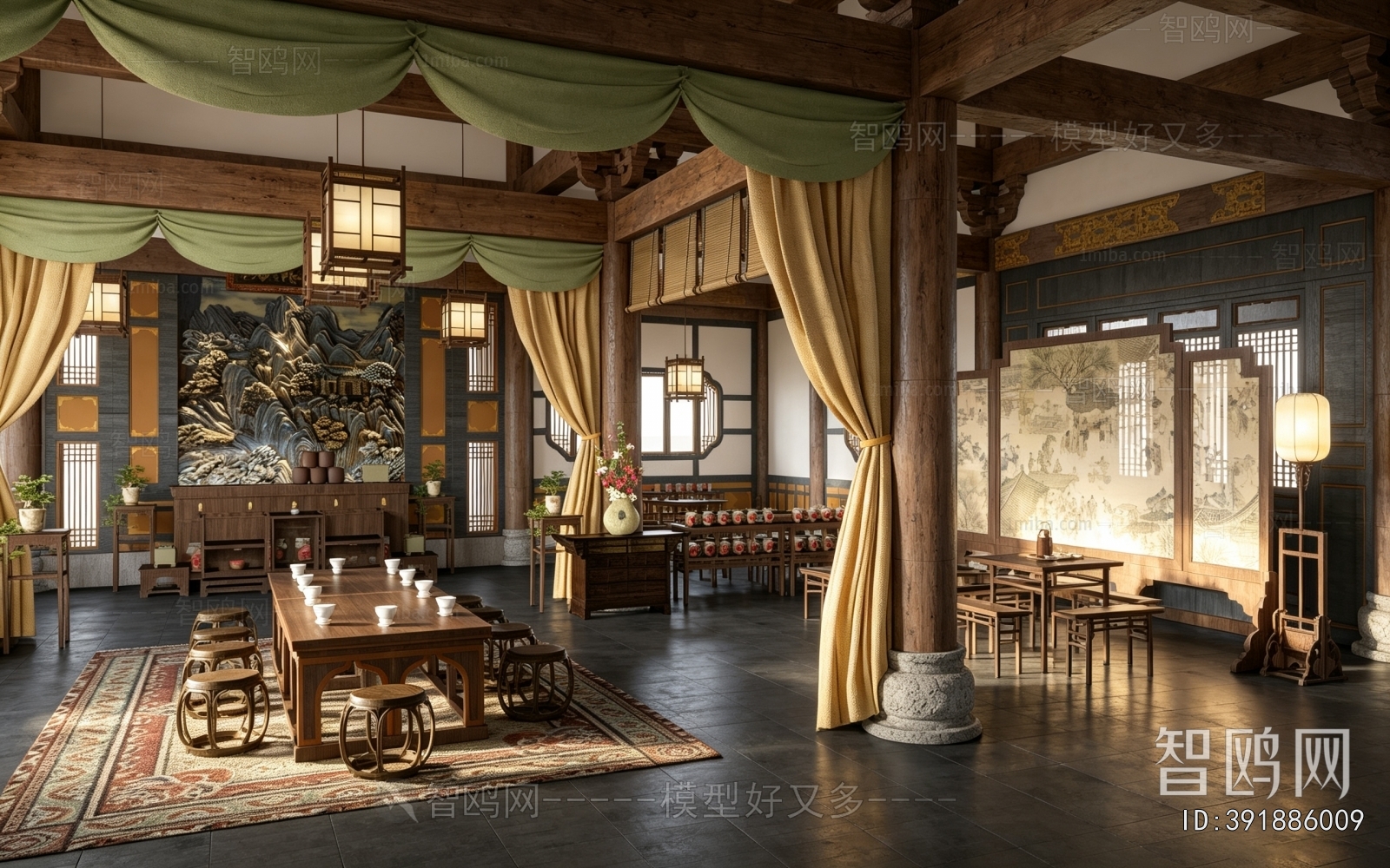 New Chinese Style Teahouse Tea House