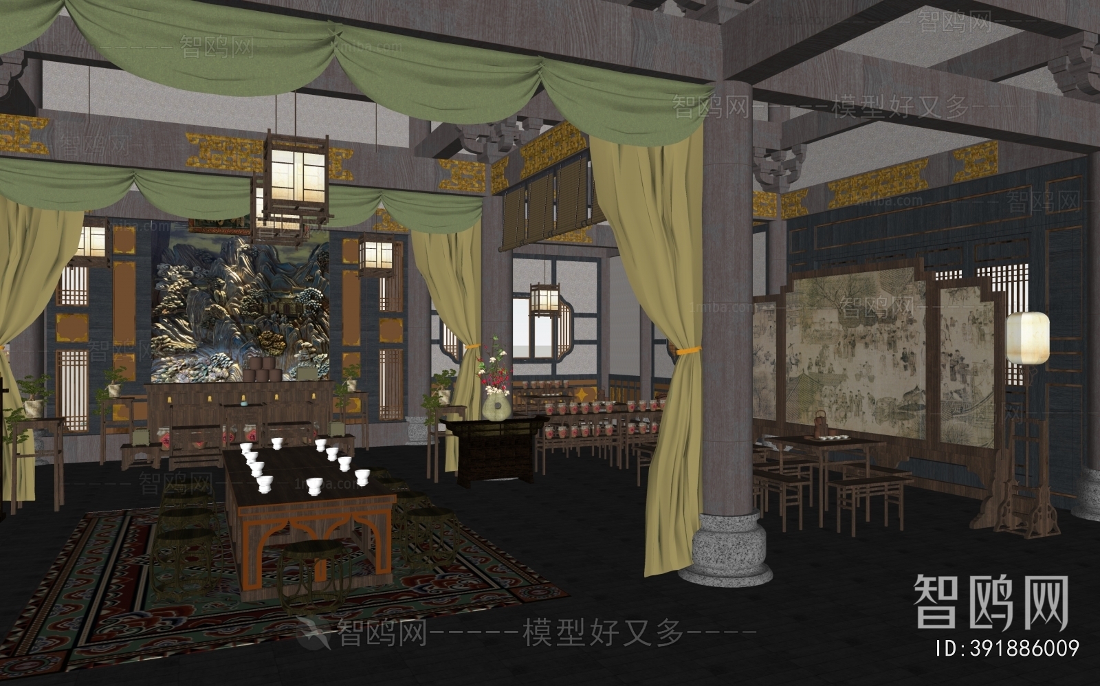 New Chinese Style Teahouse Tea House