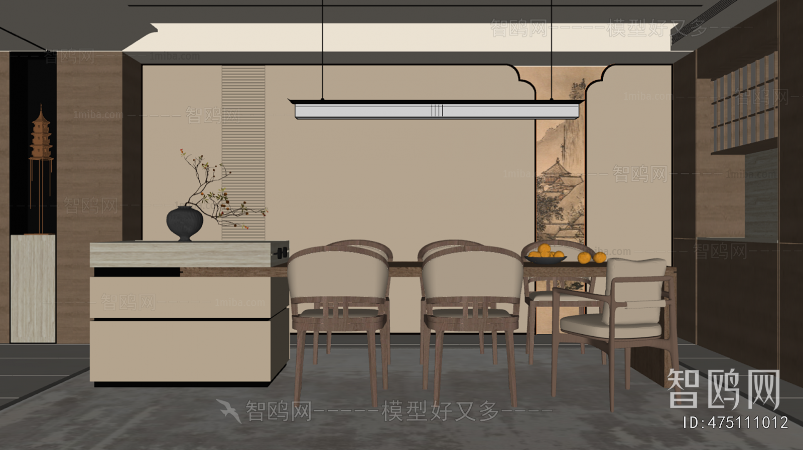 New Chinese Style Dining Room