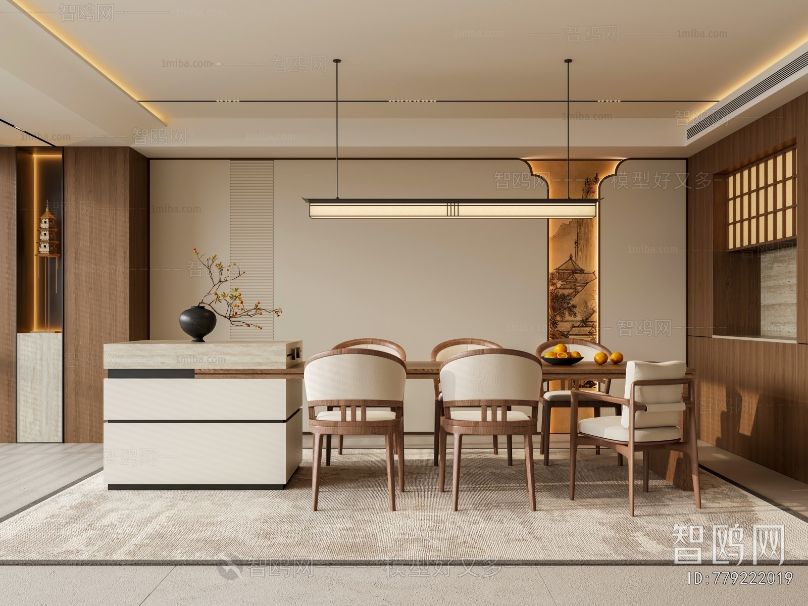 New Chinese Style Dining Room
