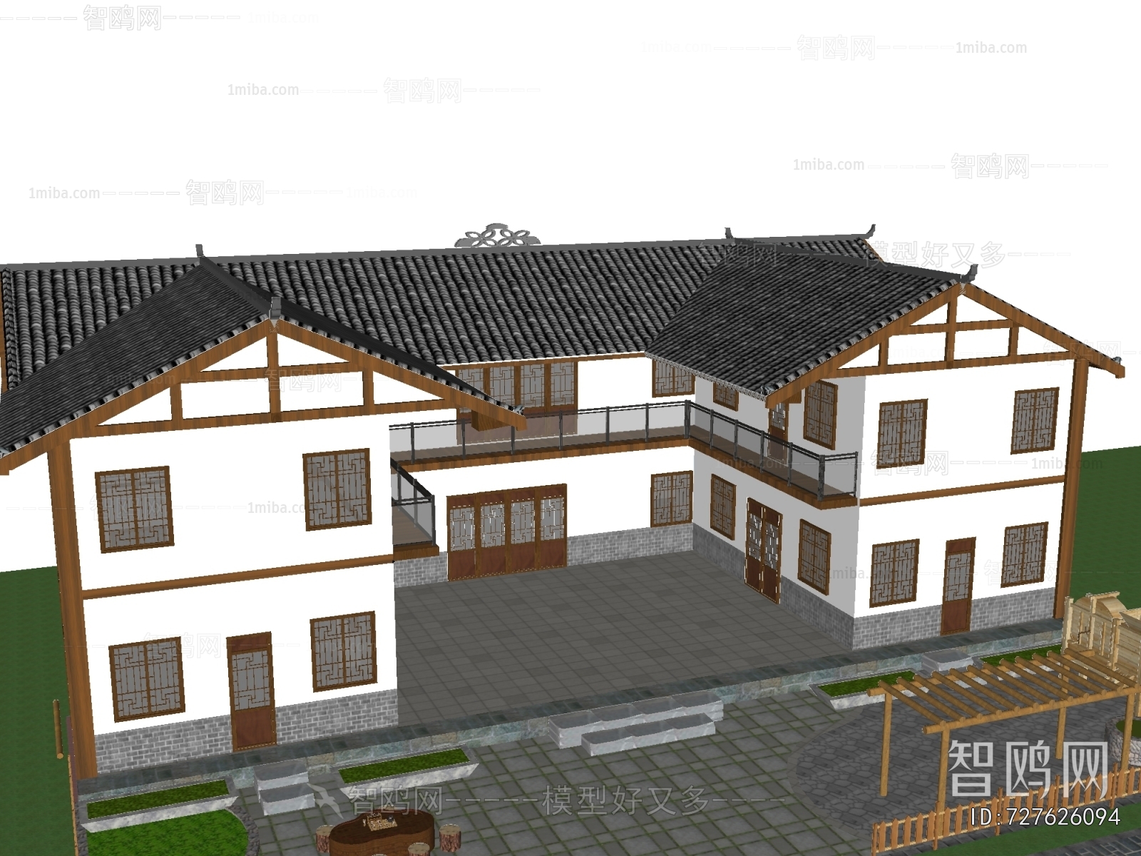 New Chinese Style Appearance Of Commercial Building