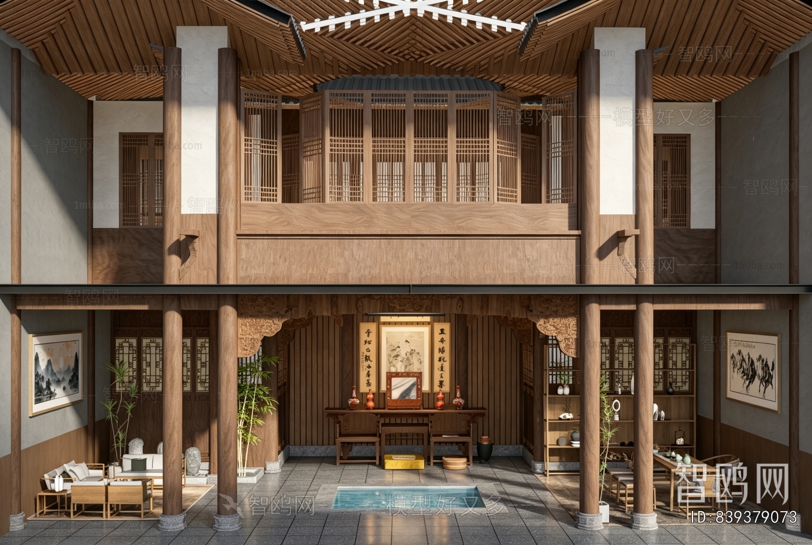New Chinese Style A Living Room
