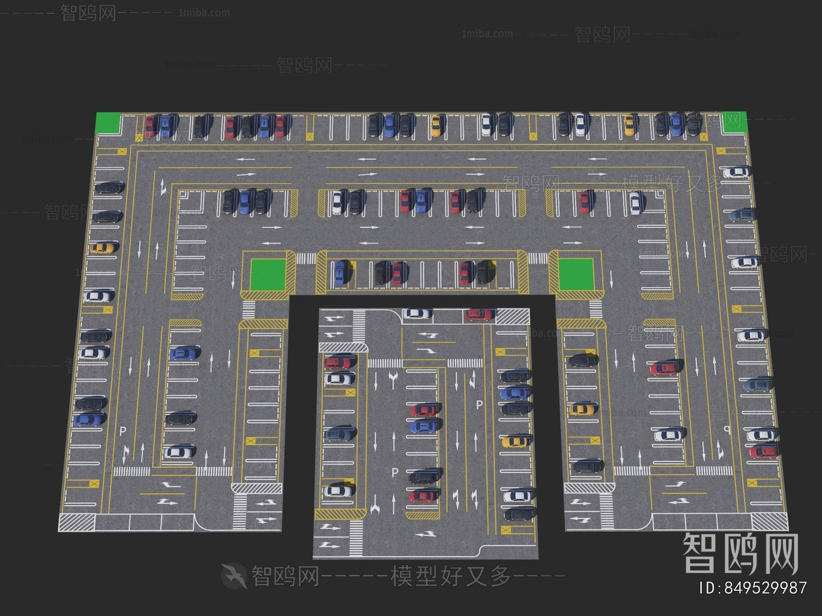 Modern Outdoor Parking Lot