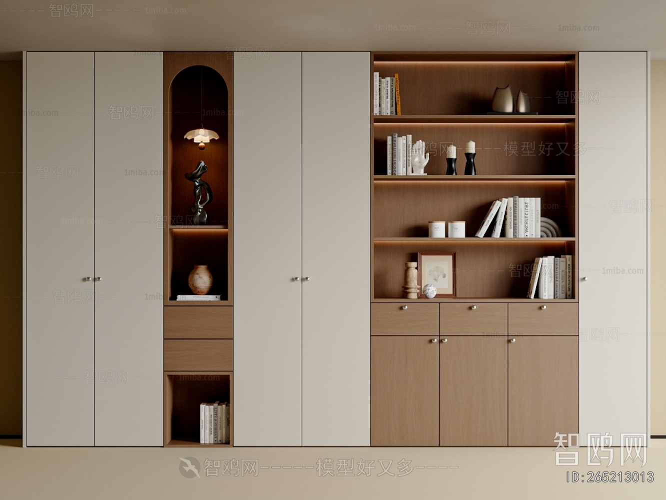 Plastic Rough Design Modern Bookcase 3D Model Download - Model ID.265213013 | 1miba