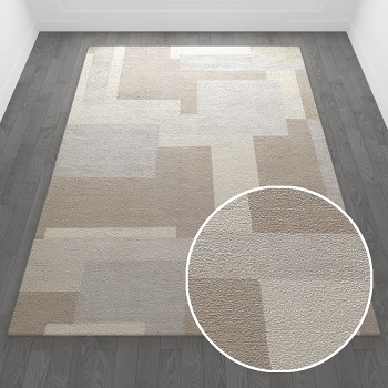 现代方形地毯-ID:223297476