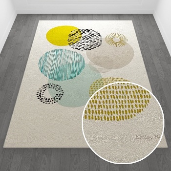 北欧现代简约风格方形地毯 (15)-ID:10904178