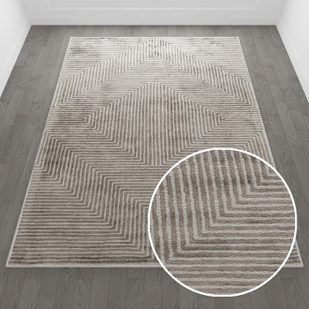 现代方形地毯-ID:291191572