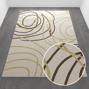 -现代风格方形地毯-ID:10903939