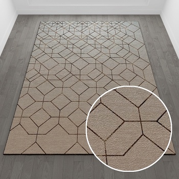 现代方形地毯-ID:10904082