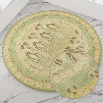 圆形古典欧式花纹地毯 (57)-ID:158811766