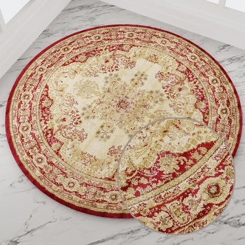 圆形古典欧式花纹地毯 (40)-ID:147290167