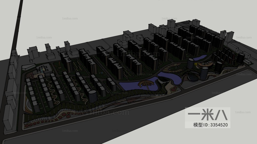 Modern Architectural Bird's-eye View Planning