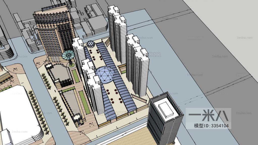 Modern Architectural Bird's-eye View Planning